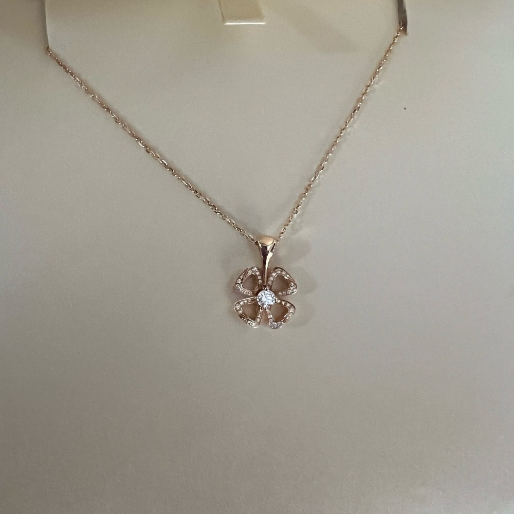 Bulgari Rose Gold and Diamond Fiorever Necklace